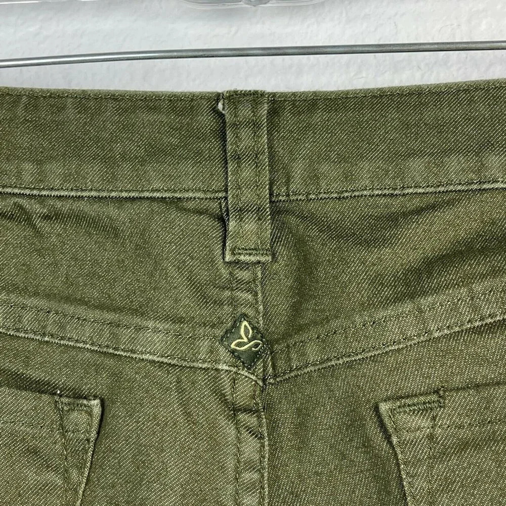 Prana Jeans Women's Size 6/28 x 31 Mid Rise Skinny Leg Stretch Denim Moss Green - Picture 5 of 9